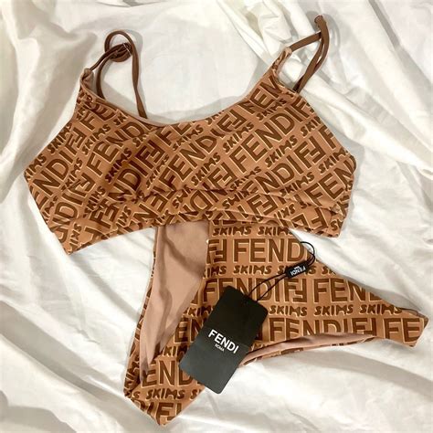 fendi x skims bikini|fendi x skims for sale.